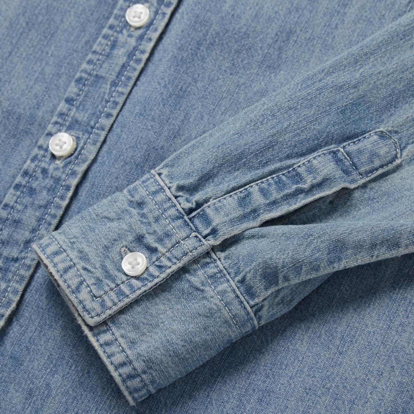 Women Denim Shirts | Stetson Long-Sleeved Denim Shirt Blue