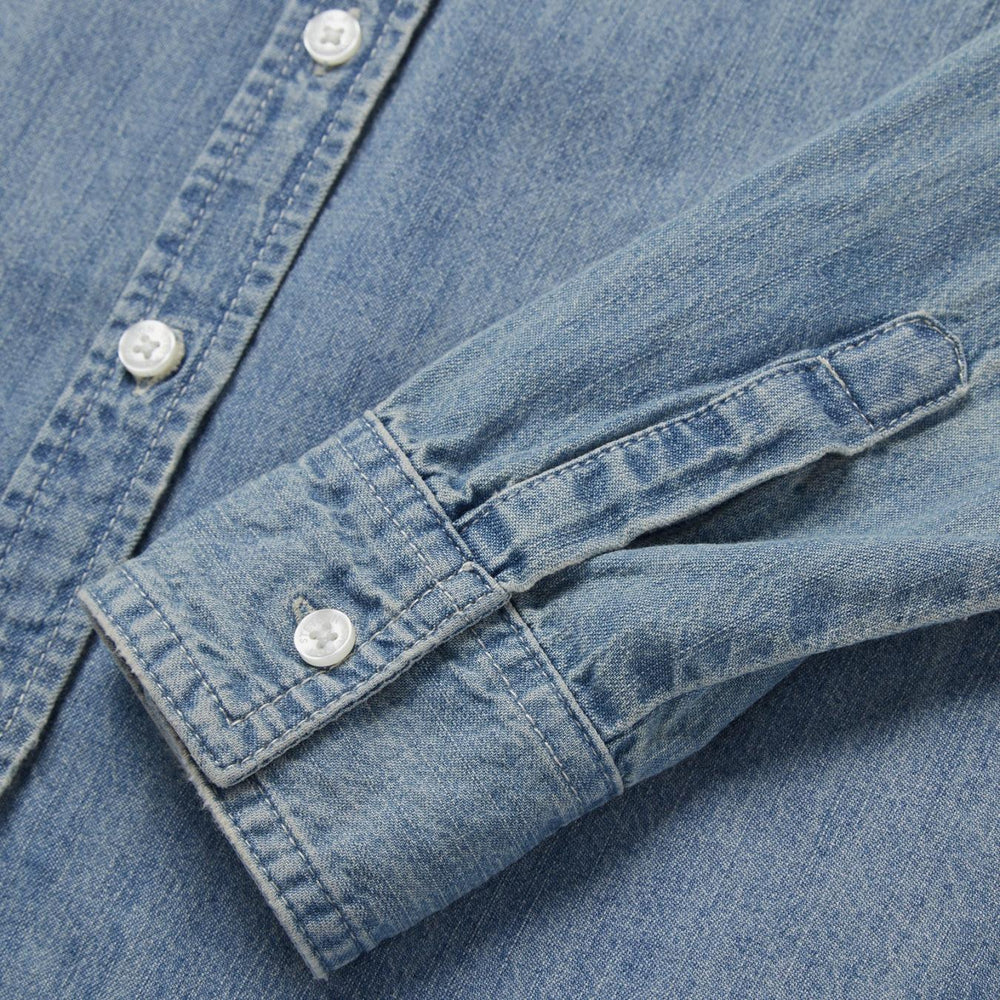 Women Denim Shirts | Stetson Long-Sleeved Denim Shirt Blue