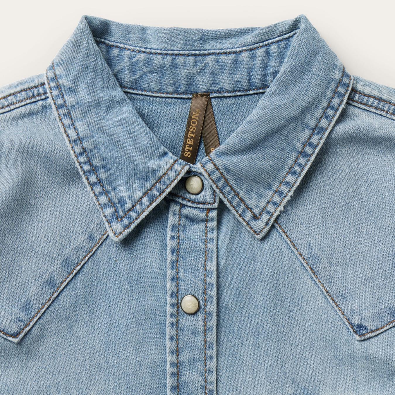Women Denim Shirts | Stetson Loose Fit Denim Shirt Blue