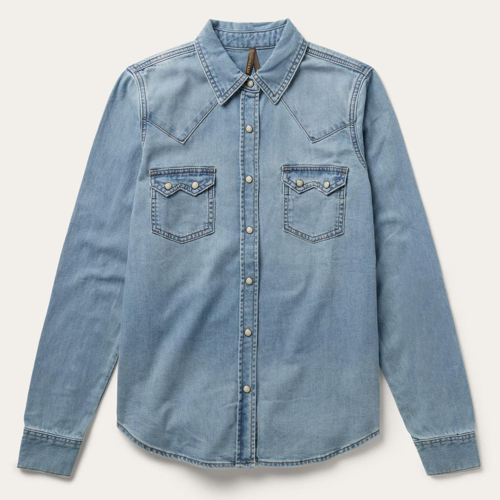 Women Denim Shirts | Stetson Loose Fit Denim Shirt Blue