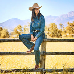 Women Denim | Stetson 214 City Trouser Jeans In Medium Wash Blue