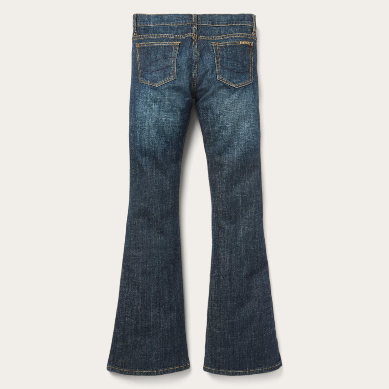 Women Denim | Stetson 816 Classic Boot Cut Jeans In Dark Wash Blue