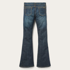 Women Denim | Stetson 816 Classic Boot Cut Jeans In Dark Wash Blue