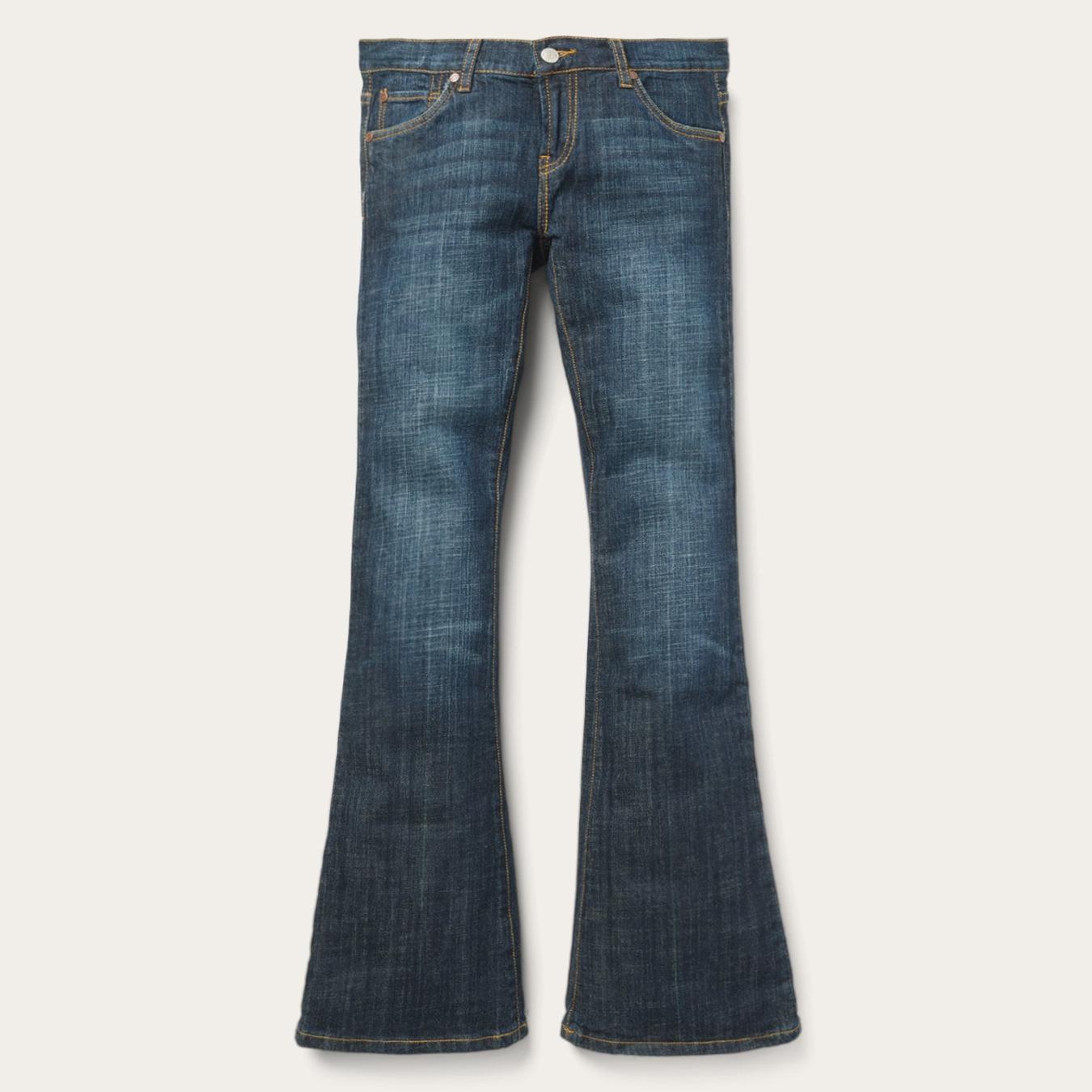 Women Denim | Stetson 816 Classic Boot Cut Jeans In Dark Wash Blue
