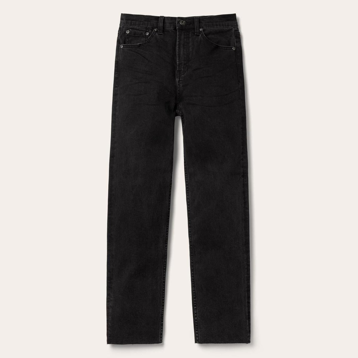 Women Denim | Stetson 915 High Rise Straight Fit Crop Jeans Black
