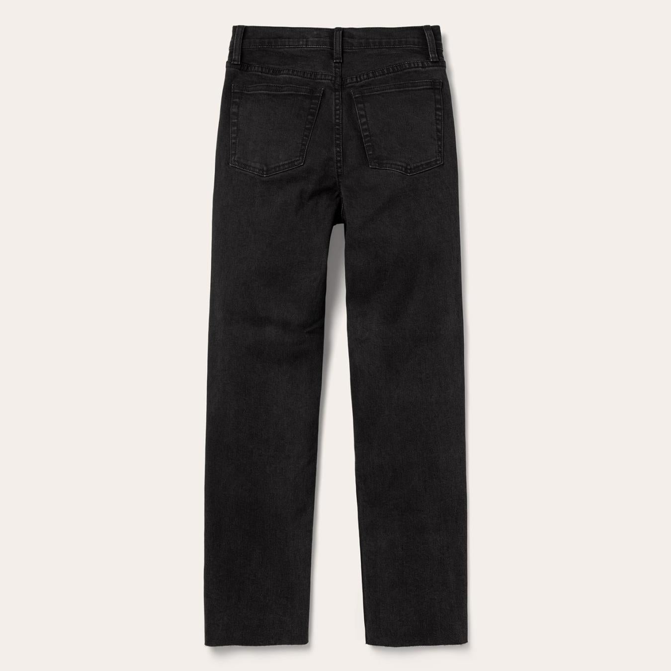 Women Denim | Stetson 915 High Rise Straight Fit Crop Jeans Black