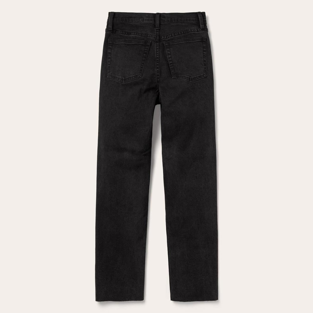 Women Denim | Stetson 915 High Rise Straight Fit Crop Jeans Black