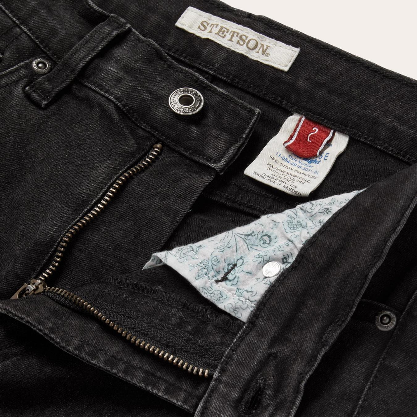 Women Denim | Stetson 915 High Rise Straight Fit Crop Jeans Black