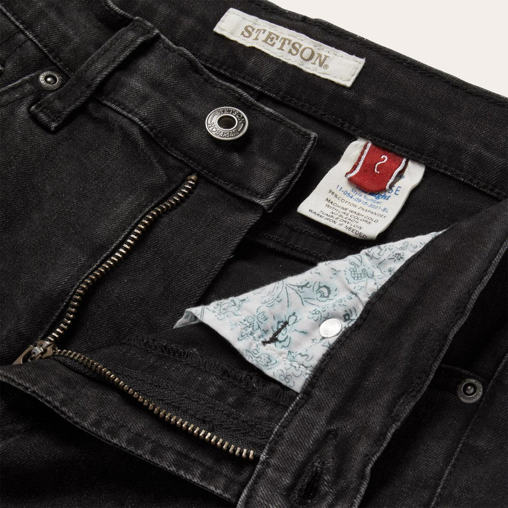 Women Denim | Stetson 915 High Rise Straight Fit Crop Jeans Black