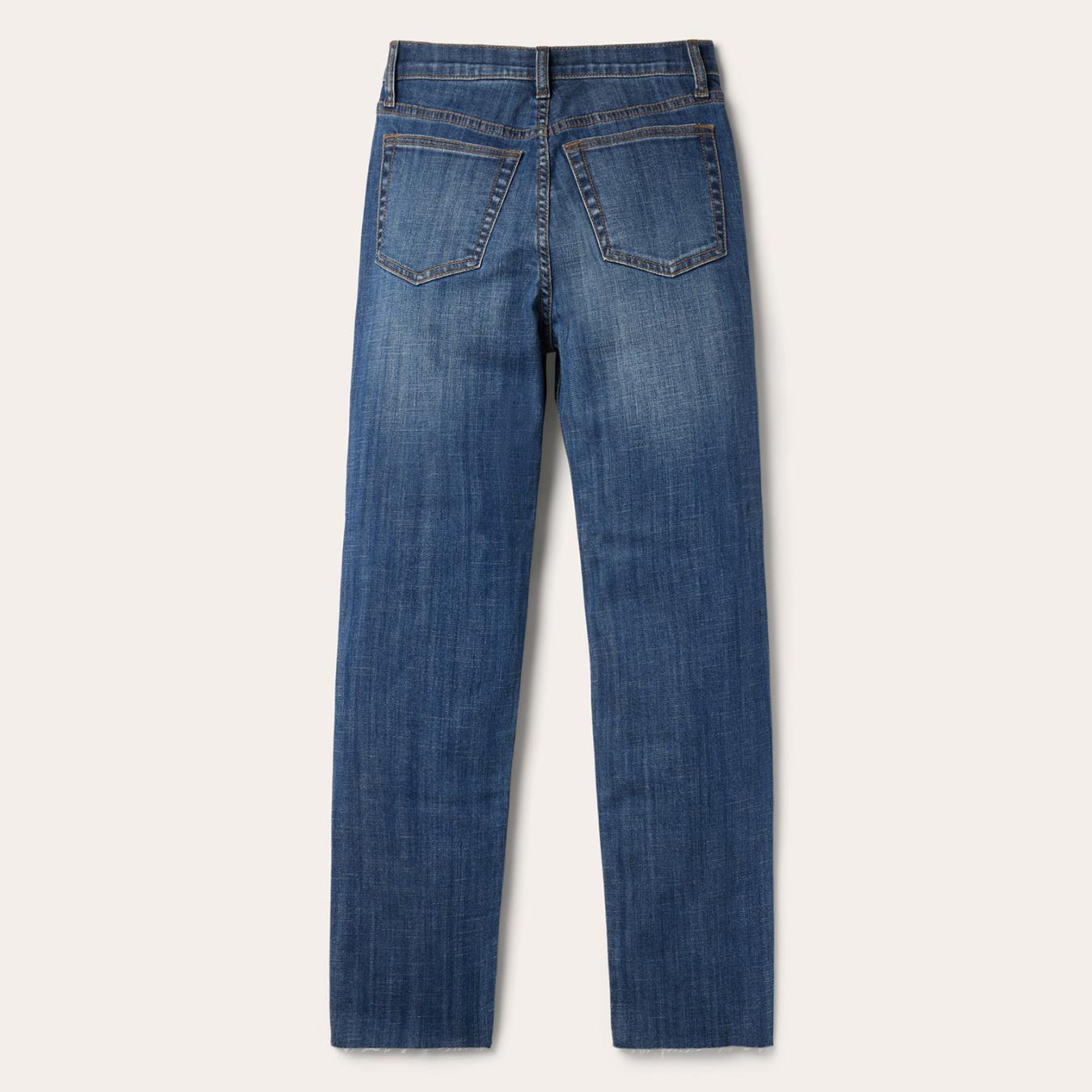 Women Denim | Stetson 915 High Rise Straight Fit Crop Jeans Blue