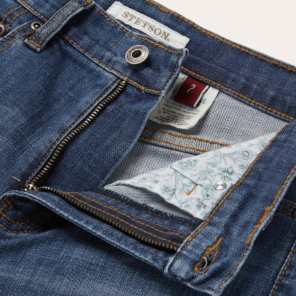 Women Denim | Stetson 915 High Rise Straight Fit Crop Jeans Blue