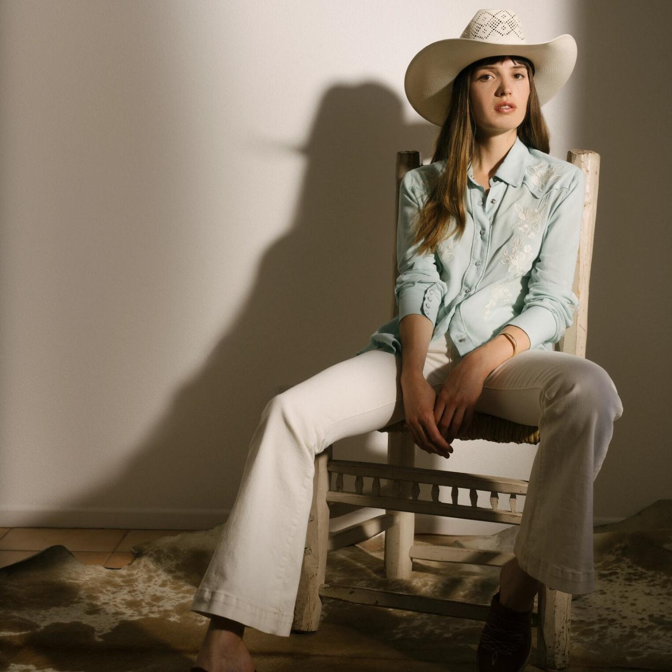 Women Denim | Stetson 921 High Rise Flare Fit Jean White