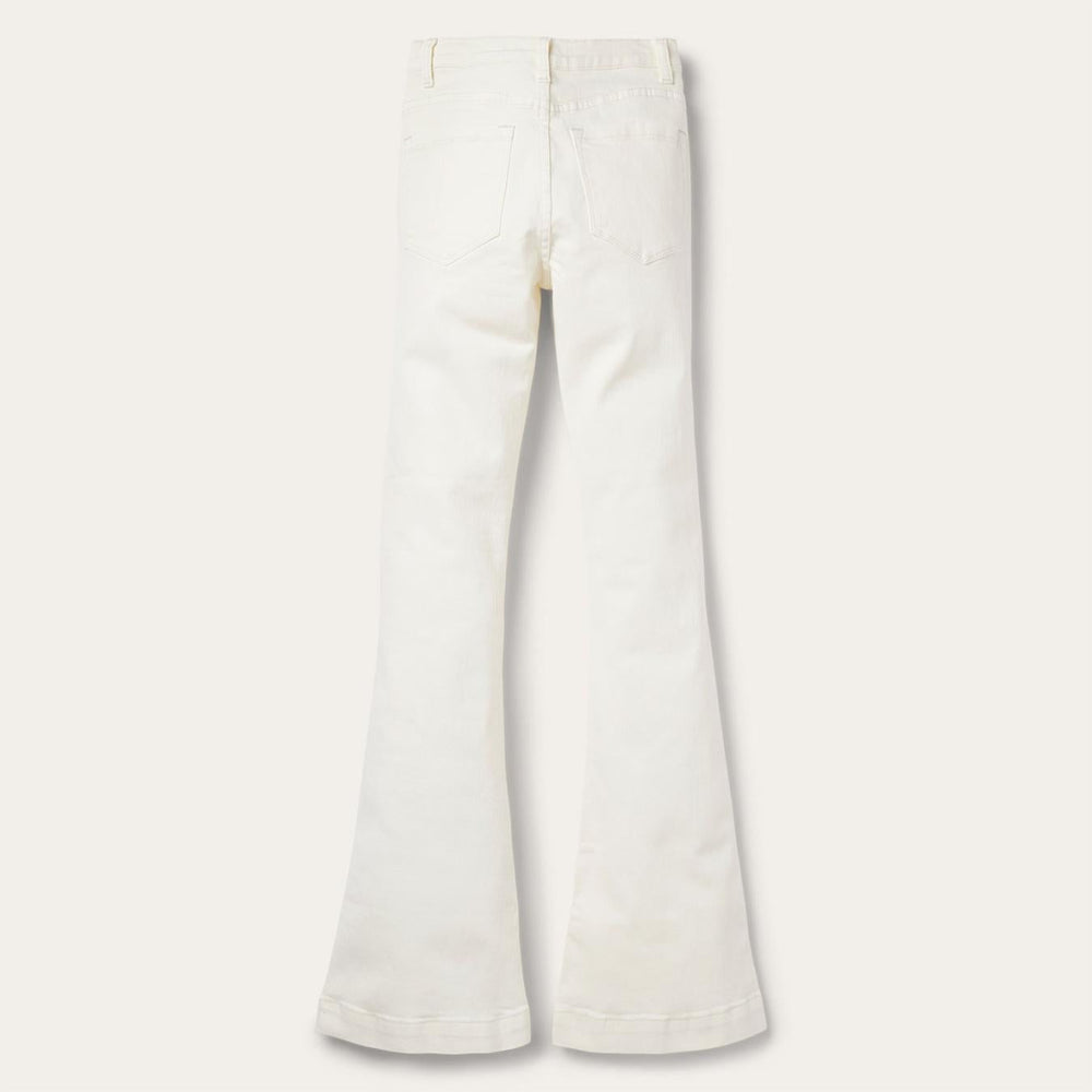 Women Denim | Stetson 921 High Rise Flare Fit Jean White