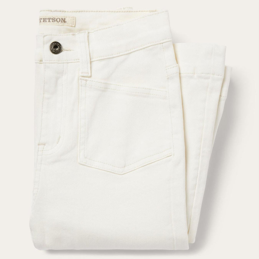 Women Denim | Stetson 921 High Rise Flare Fit Jean White