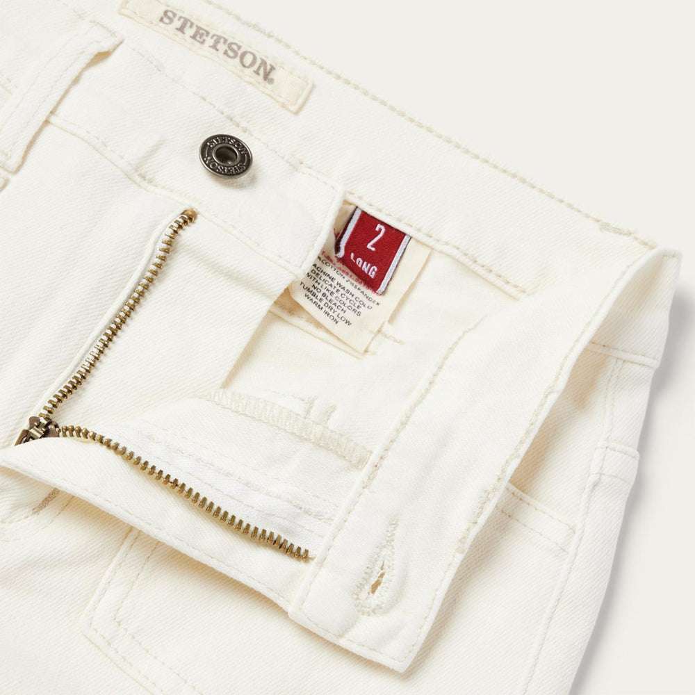 Women Denim | Stetson 921 High Rise Flare Fit Jean White