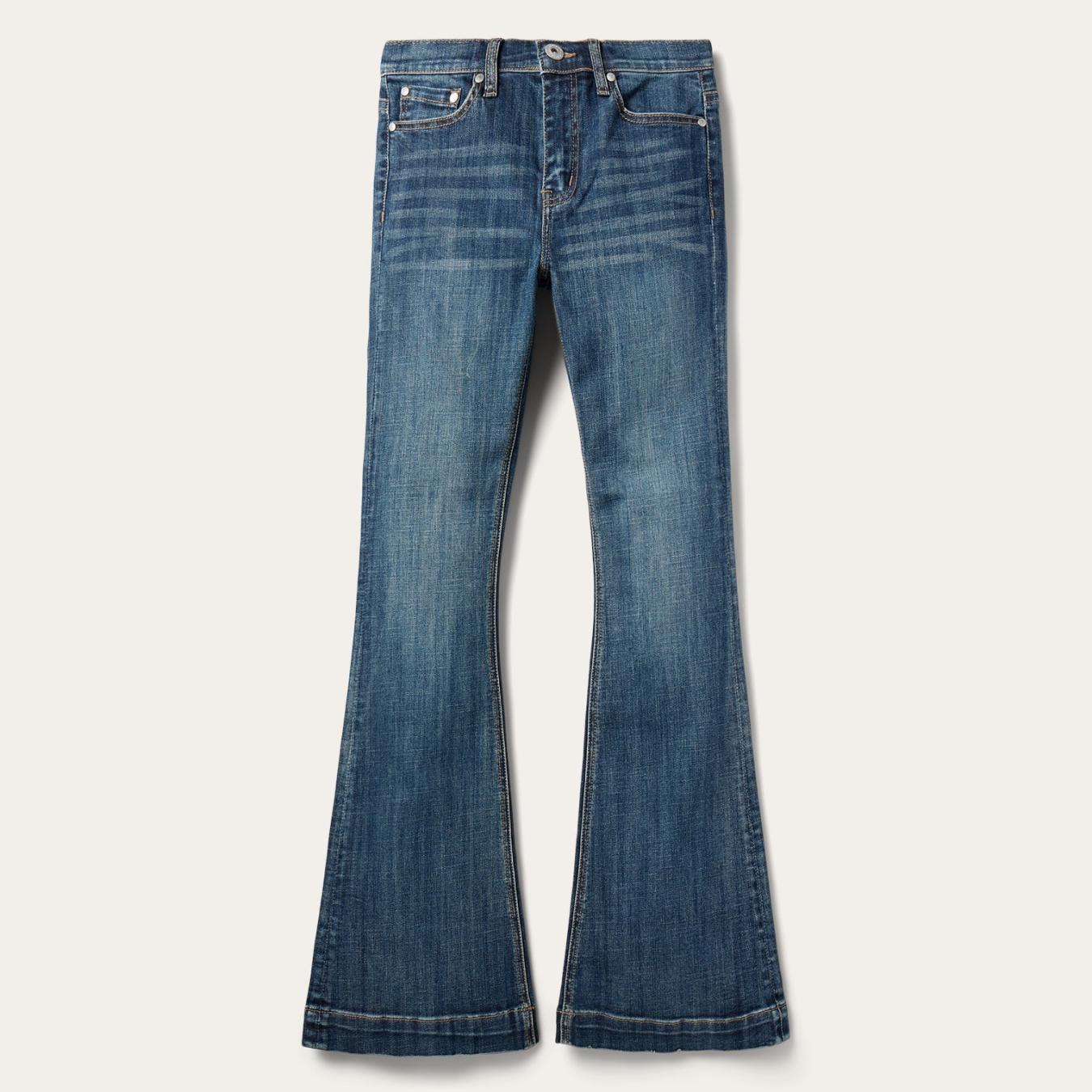 Women Denim | Stetson 921 High Rise Flare Jeans Blue