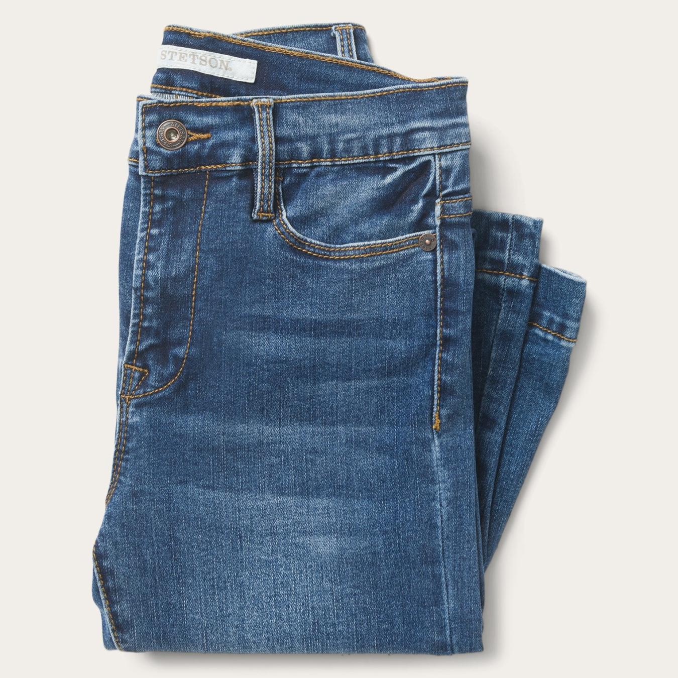 Women Denim | Stetson High Waist Flare Jean Blue