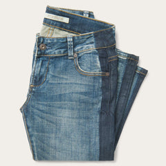 Women Denim | Stetson Skinny Fit Stripe Leg Jean Blue