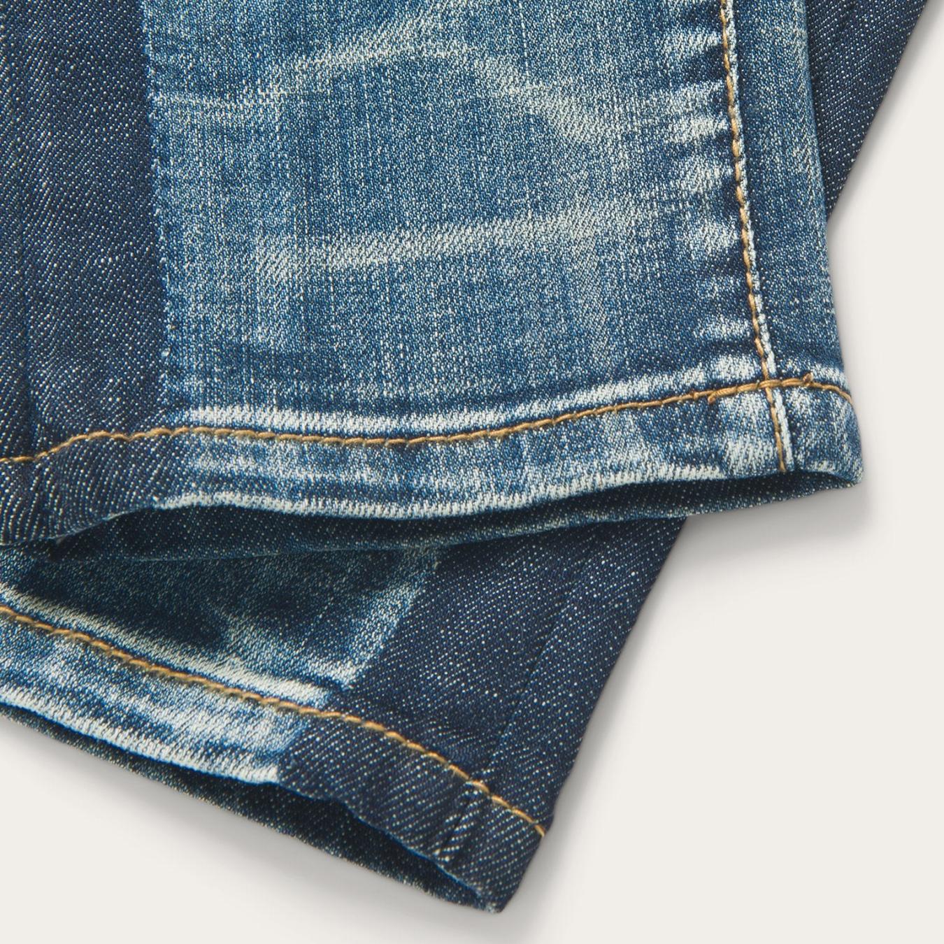 Women Denim | Stetson Skinny Fit Stripe Leg Jean Blue