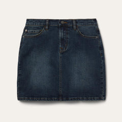 Women Denim | Stetson Stretch Denim 5-Pocket Skirt Blue