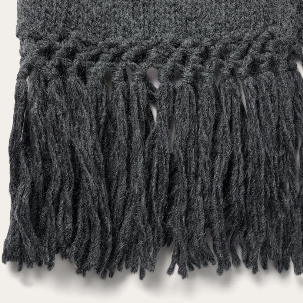 Women Fringe Jackets | Stetson Charcoal Fringed Cardigan Grey