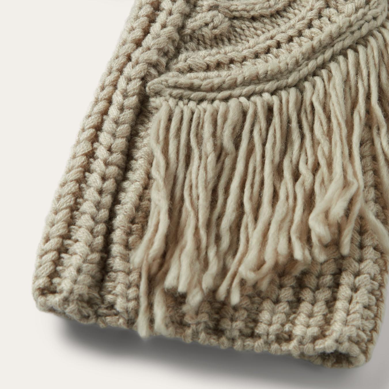 Women Fringe Jackets | Stetson Cream Fringed Cardigan Tan