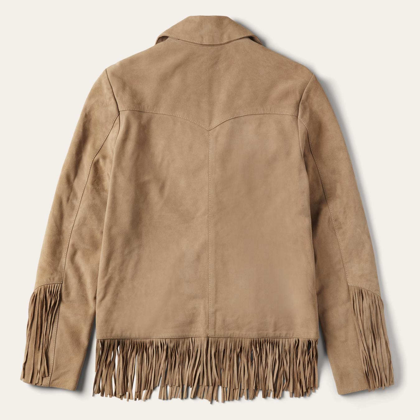Women Fringe Jackets | Stetson Fringe Suede Jacket Light Tan