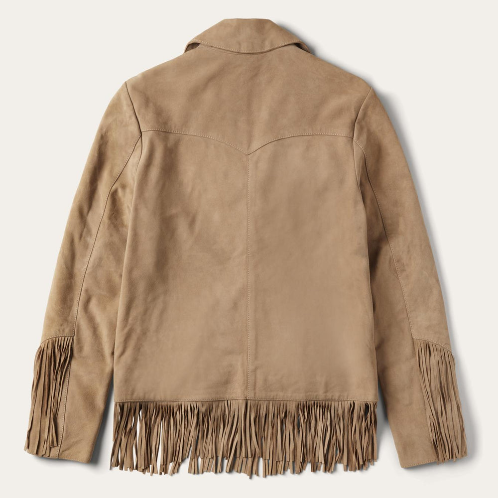 Women Fringe Jackets | Stetson Fringe Suede Jacket Light Tan