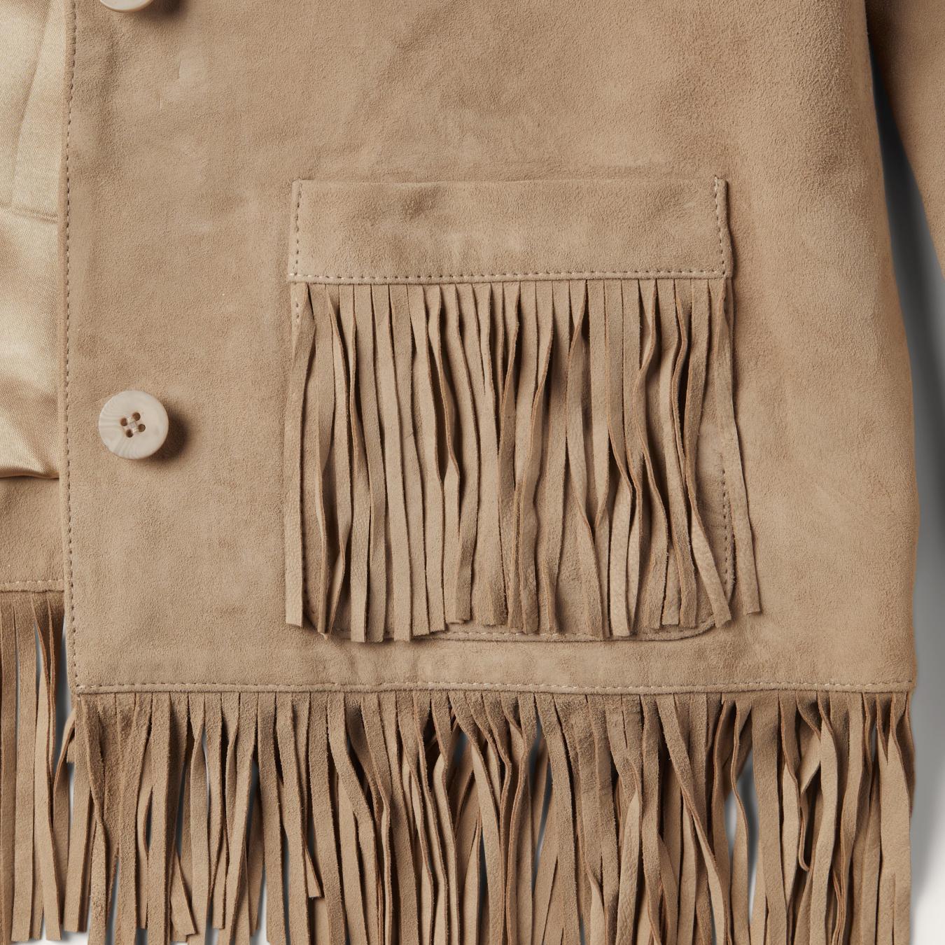 Women Fringe Jackets | Stetson Fringe Suede Jacket Light Tan