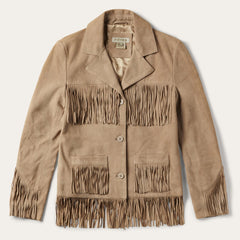 Women Fringe Jackets | Stetson Fringe Suede Jacket Light Tan