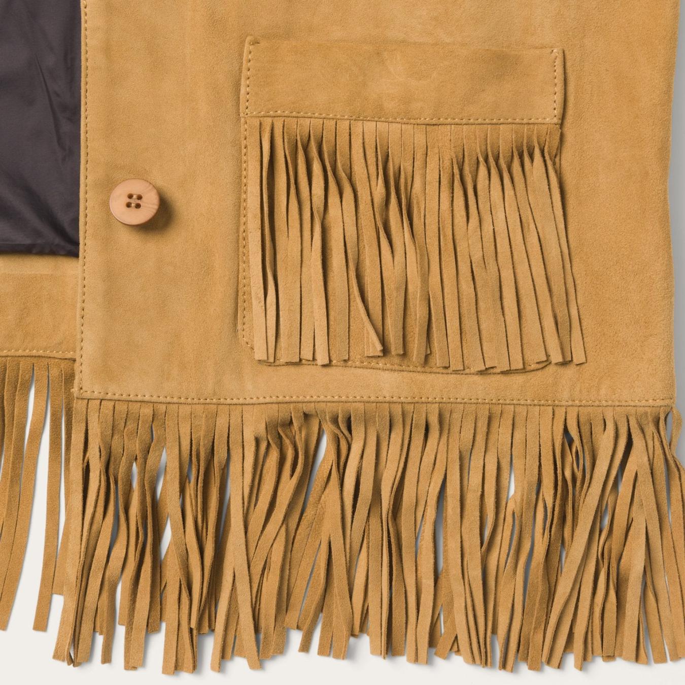 Women Fringe Jackets | Stetson Fringe Suede Jacket Tan