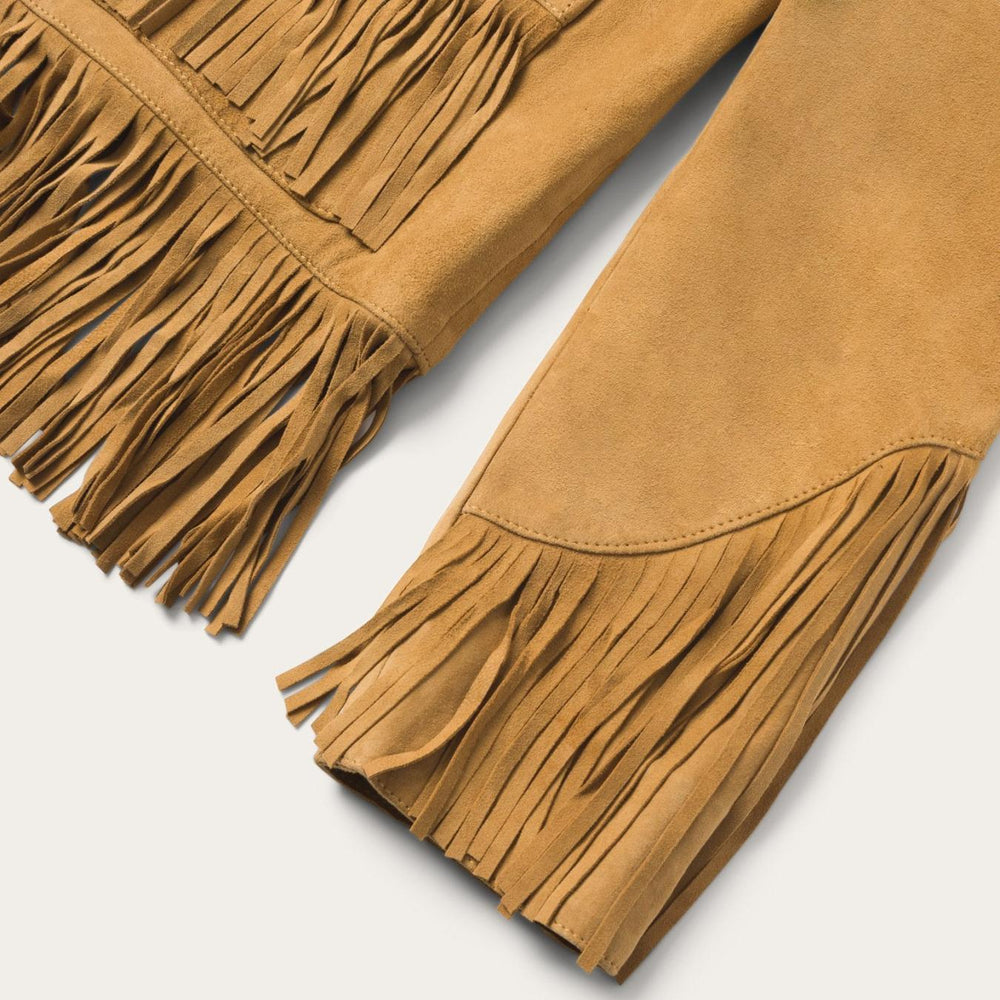 Women Fringe Jackets | Stetson Fringe Suede Jacket Tan