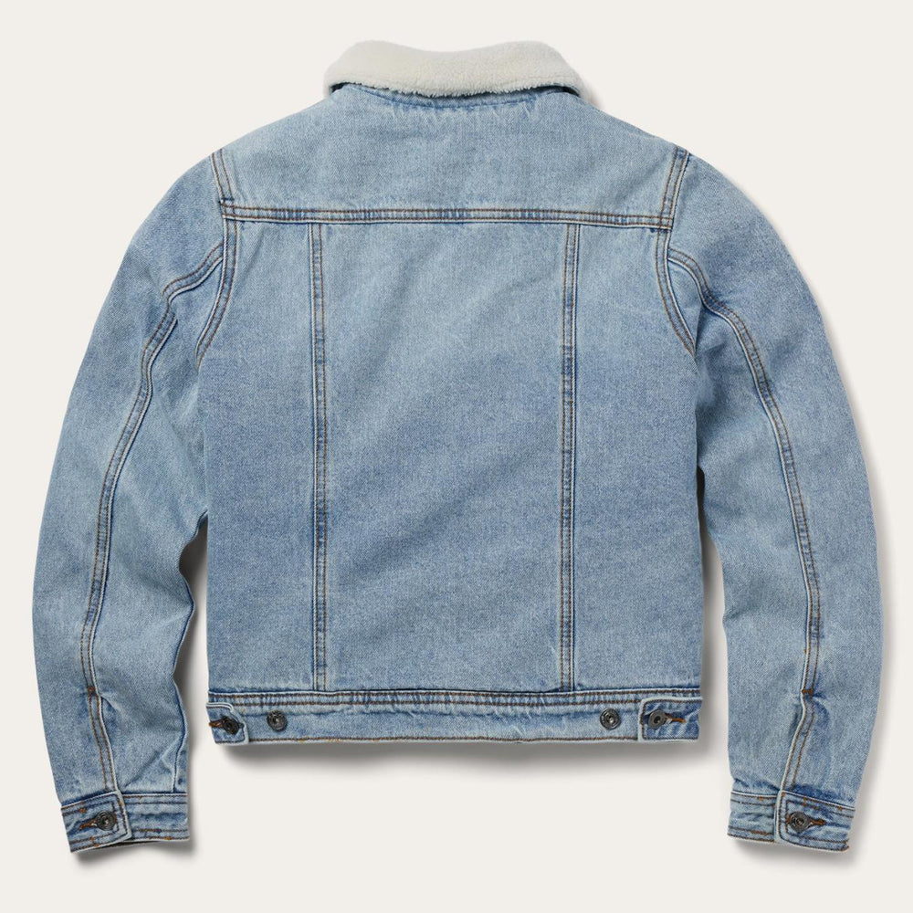 Women Jackets | Stetson Denim Sherpa Lined Jacket Blue