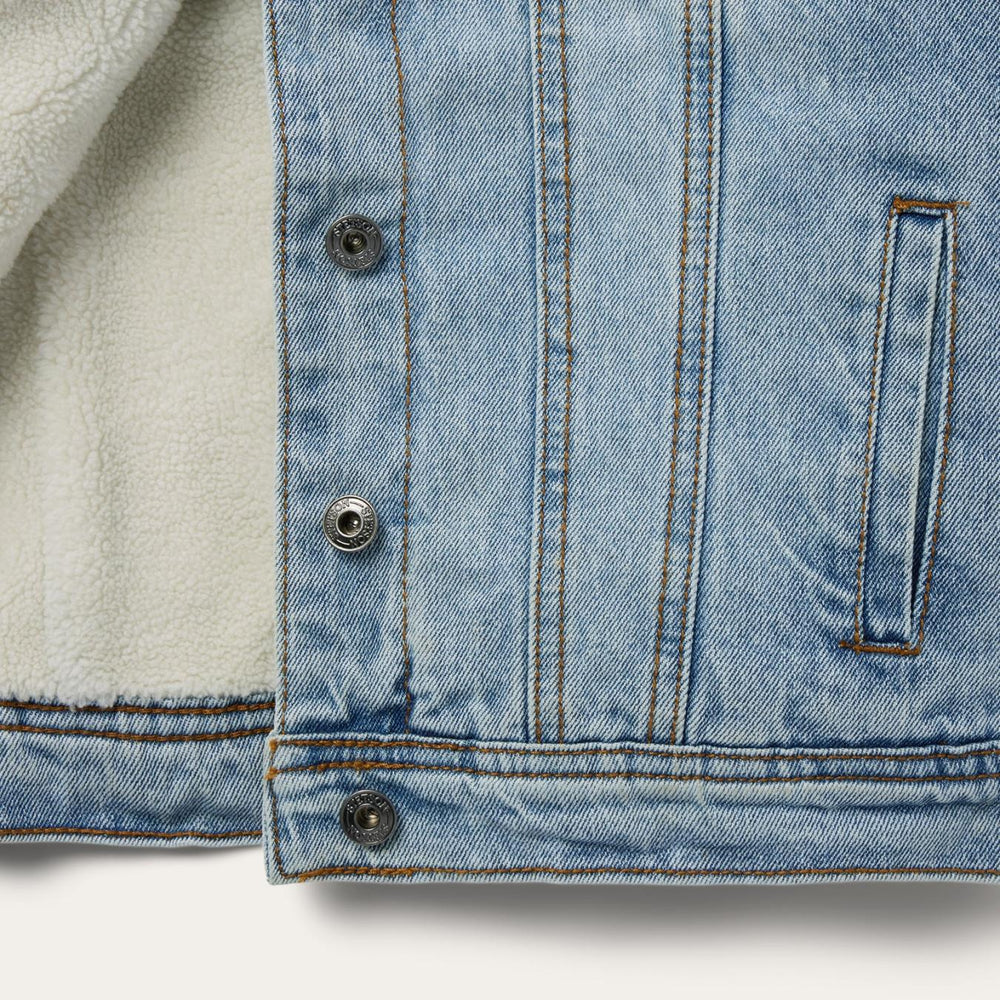 Women Jackets | Stetson Denim Sherpa Lined Jacket Blue