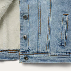 Women Jackets | Stetson Denim Sherpa Lined Jacket Blue