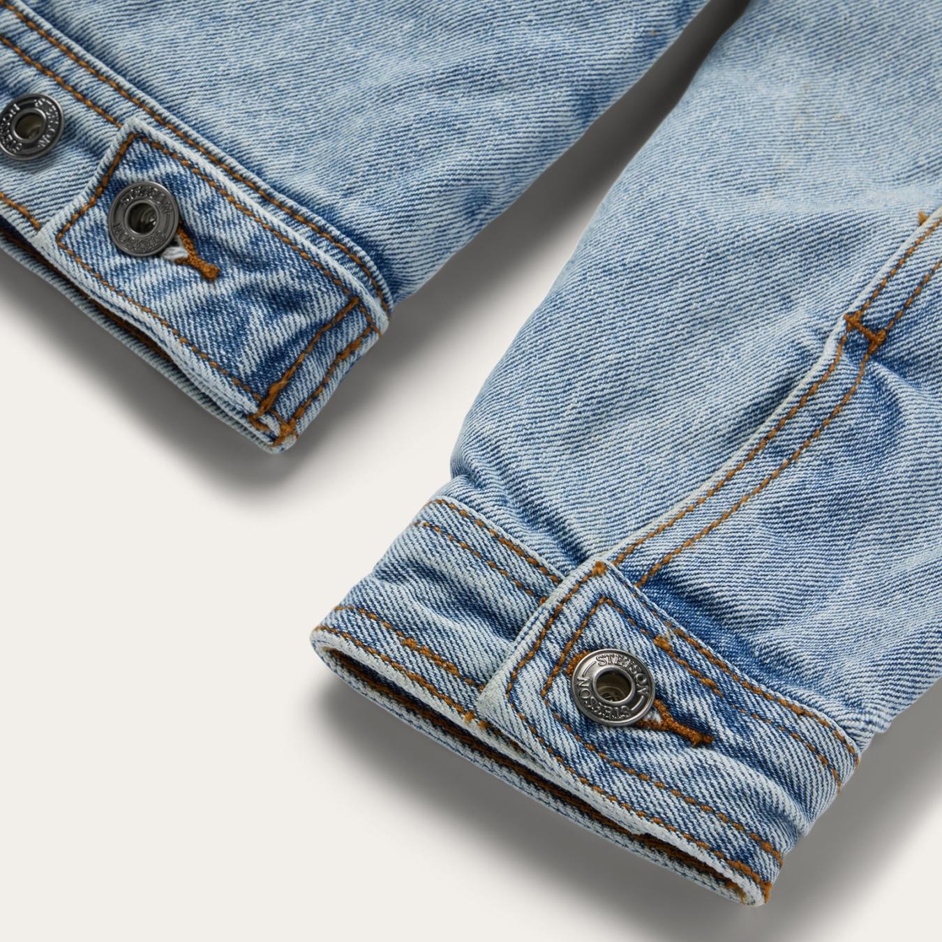 Women Jackets | Stetson Denim Sherpa Lined Jacket Blue