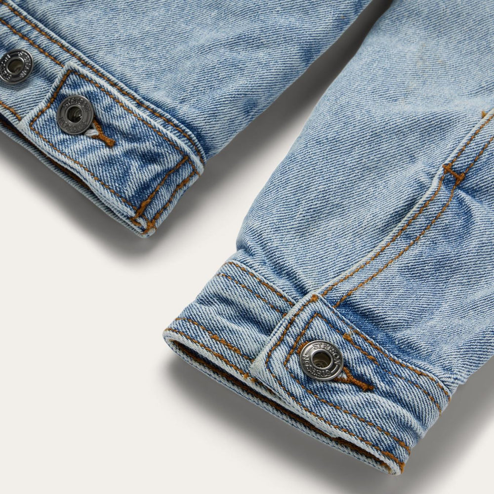 Women Jackets | Stetson Denim Sherpa Lined Jacket Blue