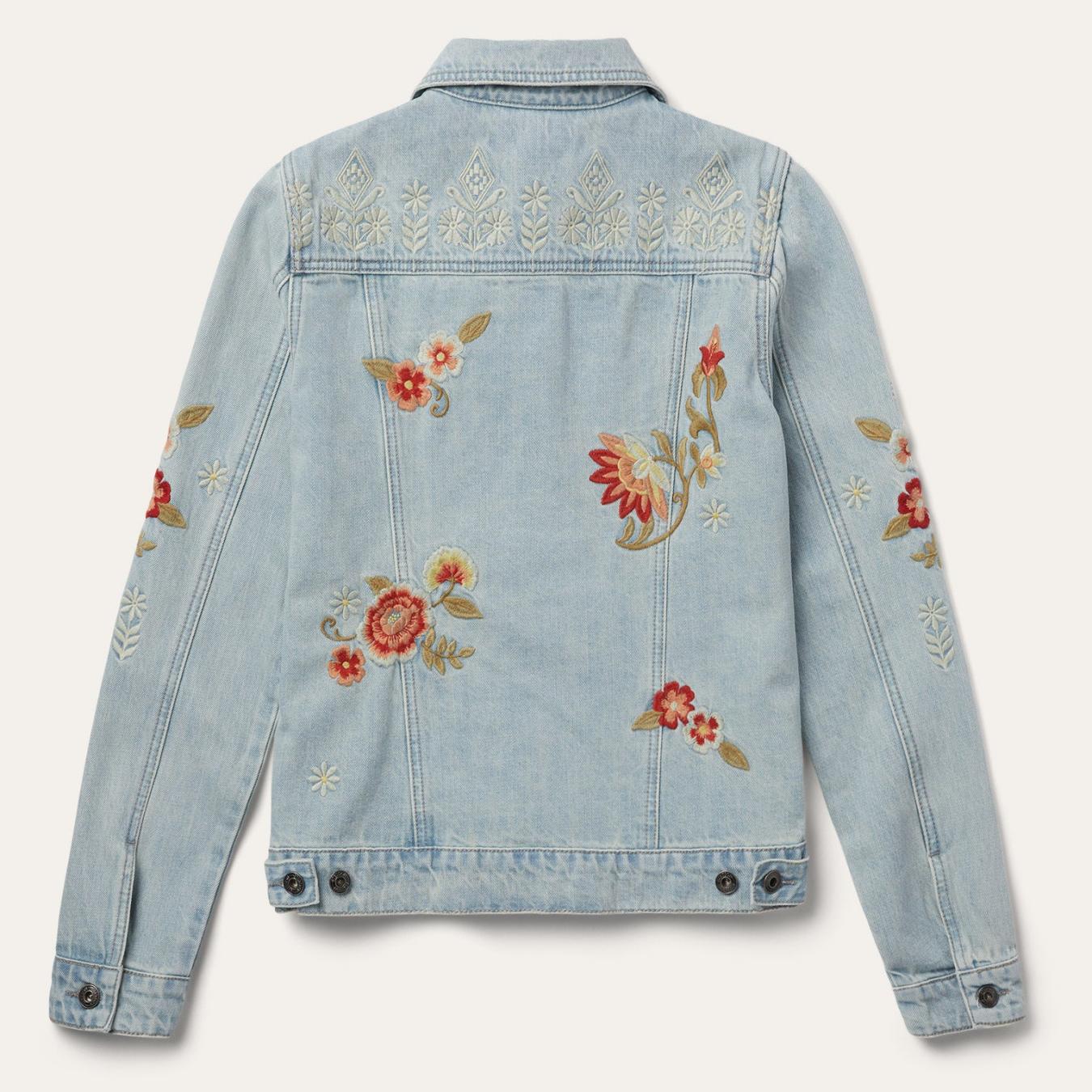 Women Jackets | Stetson Embroidered Denim Jacket Blue
