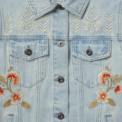 Women Jackets | Stetson Embroidered Denim Jacket Blue