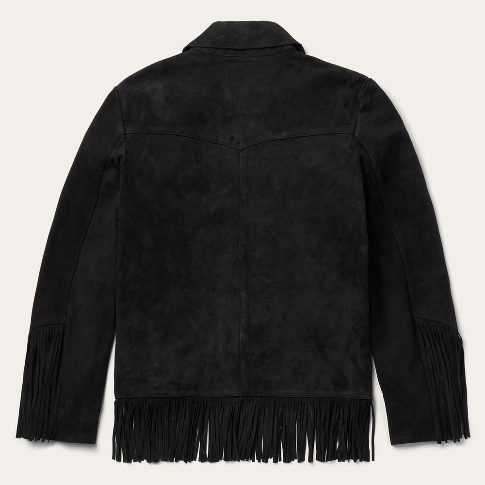 Women Jackets | Stetson Fringe Suede Jacket Black
