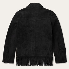 Women Jackets | Stetson Fringe Suede Jacket Black