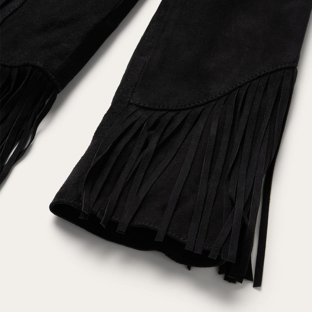Women Jackets | Stetson Fringe Suede Jacket Black
