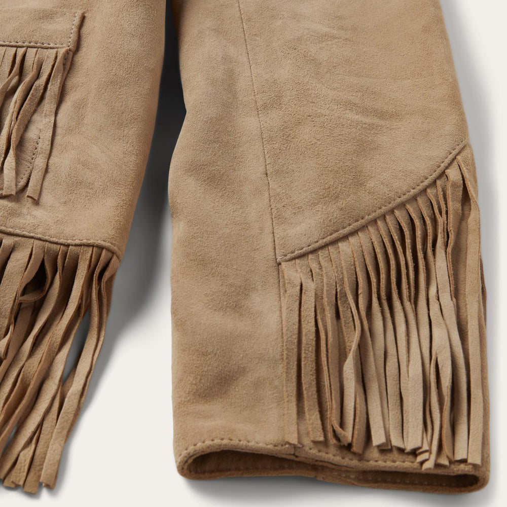 Women Jackets | Stetson Fringe Suede Jacket Light Tan