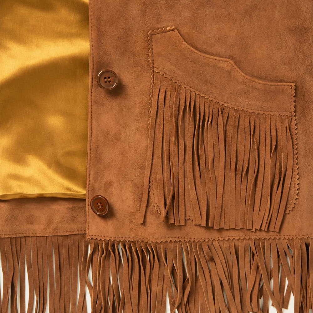 Women Jackets | Stetson Lamb Suede Fringed Jacket Brown