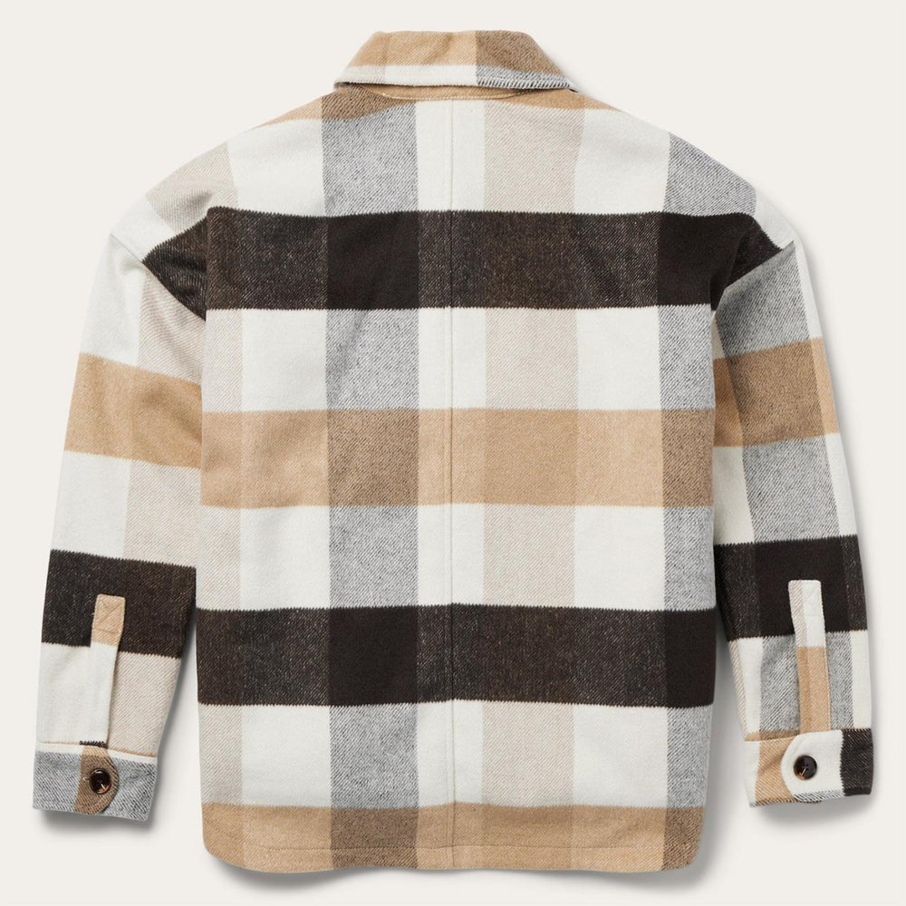 Women Jackets | Stetson Oversize Plaid Shirt Jacket Brown
