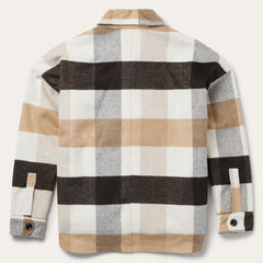 Women Jackets | Stetson Oversize Plaid Shirt Jacket Brown