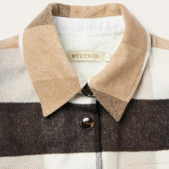 Women Jackets | Stetson Oversize Plaid Shirt Jacket Brown