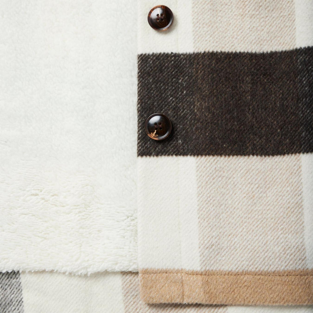Women Jackets | Stetson Oversize Plaid Shirt Jacket Brown