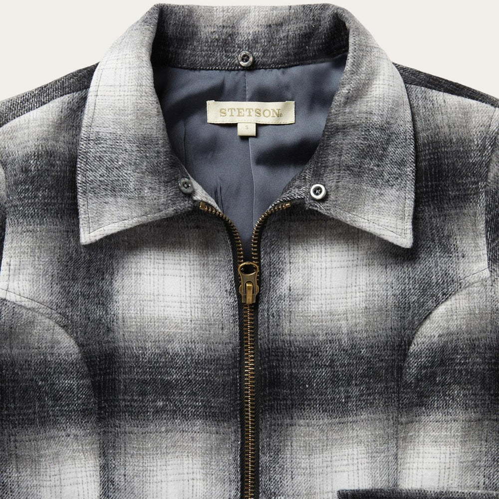 Women Jackets | Stetson Plaid Cropped Jacket Black