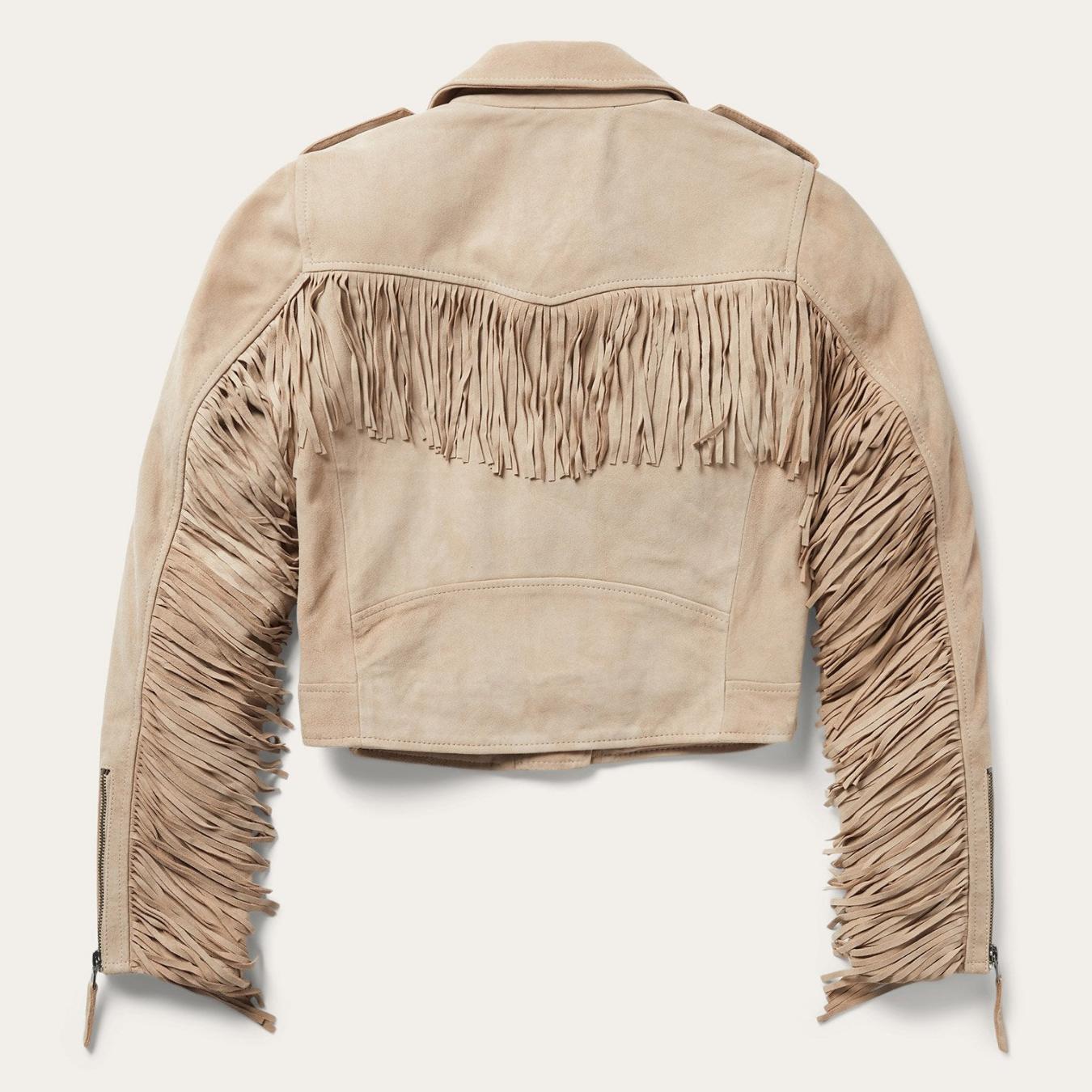 Women Jackets | Stetson Premium Suede Moto Jacket Tan